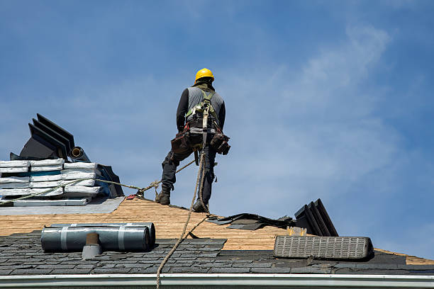 Professional Gutter Installation technician working in Buffalo, ND